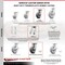 Service Caster 6 Inch Kingpinless Thermoplastic Rubber Wheel Caster Swivel Locks 2 Rigid, 2PK SCC-KP30S620-TPRRF-BSL-2-R-2 - alternate 5